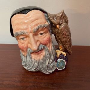 Royal Doulton Merlin Toby Mug, Merlin and Owl Large Jug